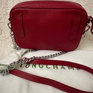 Authentic leather brand new longchamp small red Body  bag